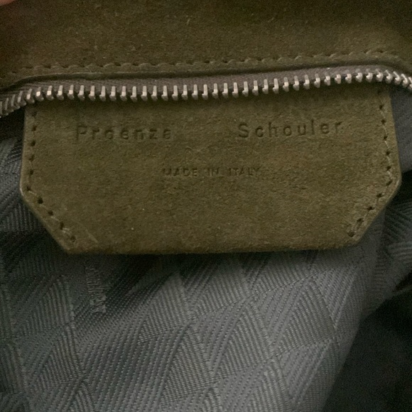 PROENZA SCHOULER PS1 Medium Suede Bag - Teak/Green - Like New + Amazing! - Picture 10 of 12